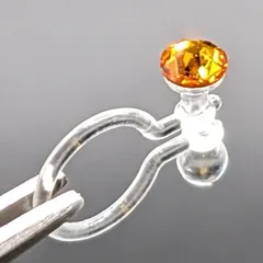 ノンホールピアス 貴和クリスタル  スワロフスキー タンジェリン