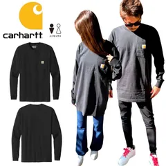 カーハート CARHARTT トップス 長袖Tシャツ ロンT K126 ブラック ロングスリーブ ポケット 胸ポケット付き ワッペンロゴ ユニセックス Workwear Pocket Long Sleeve T-Shirt 新品 正規品 未使用品