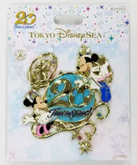 【中古】バッジ・ピンズ ミッキーマウス＆ミニーマウス ピンバッジ 「東京ディズニーシー20周年 タイム・トゥ・シャイン!」 東京ディズニーシー限定
