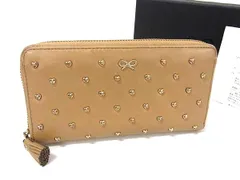 ANYA HINDMARCH アニヤハインドマーチ レザー タッセル ハート ラウンドファスナー 長財布 ウォレット レディース ベージュ系 DJ2957のサムネイル