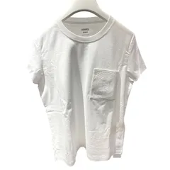 ☆E461 エルメス Tシャツ 刺繍入りポケット ホワイト コットンジャージー コットン 100% 《モザイク》刺繍 サイズ36 未使用 HERMESのサムネイル