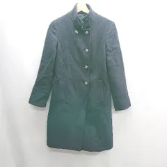 ◇ ⊇ NEWYORKER ダブルボタン スタンドカラー アンゴラ混合 長袖 コート サイズ表記なし ネイビー レディース E  【1409240027522】