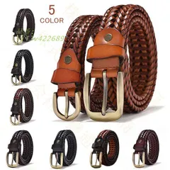 ベルト メンズ 。 紳士ベルト ビジネスベルト 編み込み バックルベルト レザー ウエスト調整 ゴルフ メッシュ シンプル おしゃれ 紳士用  vii3v422689