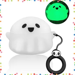 【在庫セール】第2世代 pro 2022 専用 pro カバー シリコン素材 Airpods エアーポッズ 保護ケース Airpods 着装まま充電可能 耐衝撃/防水/防塵/全面保護 ケース 萌え 可愛い 2 ストラップ付き 3D For 漫画 幽霊