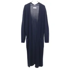 Adam et Rope' アダムエロペ 長袖 ロング ニットカーディガン 38 ネイビー レディース 古着