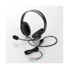 【中古】PCハード ヘッドセット (両耳オーバーヘッドタイプ) [HS-HP24BK]