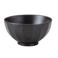 戸松商店 茶碗 色釉黒型入飯茶碗 美濃焼 国産 電子レンジ・食洗器対応 AM-TM436