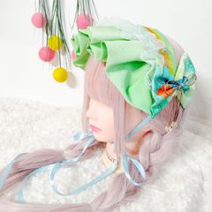 ヘッドドレス【浅緑×スカイ】