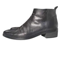 ♪3380 MARGARETHOWELL マーガレットハウエル ブラックレザーショートブーツ 中古 美品 22.5㎝