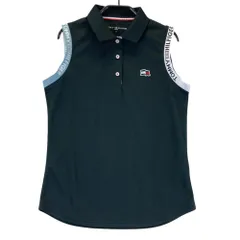 サイズ：M TOMMY HILFIGER GOLF トミー ヒルフィガーゴルフ  ノースリーブポロシャツ  ブラック系 [240101460877] ゴルフウェア レディース ストスト