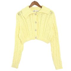 ZARA MAN ザラ マン 通年★ カーディガン ニット クロップド 羽織り Sz.S レディース