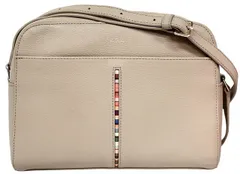 未使用 ポールスミス ショルダーバッグ レディース ポシェット PWR330 ベージュ インセット マルチストライプ レザー 牛革 床革 Paul Smith