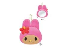 クラ【送料無料】【サンリオキャラクターズ】【日焼けシリーズ】ぬいぐるみミラー【マイメロディ】【キーホルダー】【キーリング】【チャーム】【かがみ】【マスコット】【メイク】【化粧】【コスメ】【雑貨】【グッズ】【かわいい】
