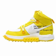 美品 オフホワイト × ナイキ Off-White × NIKE Air Force 1 Mid SP LTHR 