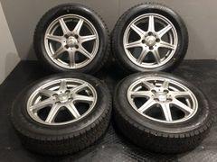 タイヤ走行短め【BS BLIZZAK VRX2 155/65R14】スタッドレス【Weds JOKER 14インチ 4.5J4HPCD100+42】23年製 ウェイク N-BOX等　(VTJ851)