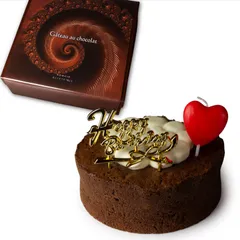 魔法洋菓子店ソルシエ 誕生日ケーキ チョコレートケーキ ガトーショコラ クラシック 4号 直径11.5cm 2人～4人分 約170g 【 バースデー 飾り付】 スイーツ ケーキ チョコ ホールケーキ