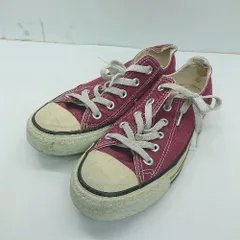 ◇ Θ CONVERSE コンバース ローカットスニーカー サイズ23 レッド ホワイト レディース E  【1501230022125】
