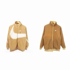 ナイキ NIKE SWOOSH FULLZIP JACKET フルジップ リバーシブル ボア ジャケット ロゴ M ベージュ BQ6546-200 /AO9 ■GY13のサムネイル