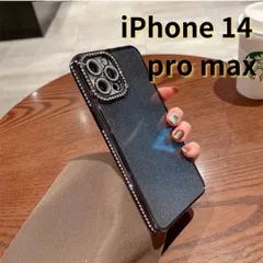 【SHOPS】iPhone14 pro max スマホケース 黒 ラメ キラキラ ラインストーン シンプル 軽量 おしゃれ かわいい E028