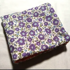 ポピー柄☆8重ガーゼハンカチ　タオル☆ハンドメイド