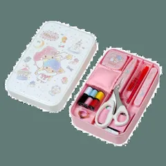 ミササ サンリオ ソーイングセット うす型タイプ リトルツインスターズ キキ&ララ ホワイト No.1491