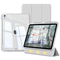 【在庫処分】オートスリープ機能 ペンシルホルダー付き 三つ折りスタンド 軽量 透明バックカバー 薄型 着脱式 取り外し可能 耐衝撃 第10世代 対応iPad A2696 2025/2022モデル 11/10.9インチ A2757 ケース 分離式 A2777 1