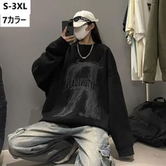 トレーナー レディース メンズ トップス ペアルック レディーストップス レディース洋服 普段着 大きいサイズ 春秋 秋服 春服 長袖 ゆったり 体型カバー カジュアル 大人 可愛い LUFA260(7色S-3XL)