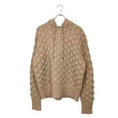 FenG Chen WANG フェン チェン ワン 21AW INTARSIA 3D KNITTED HOODIE 3D ウール ニット パーカー FF12KNI1014 S ベージュ