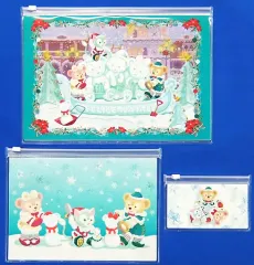 【中古】文房具その他 ダッフィーのクリスマス ファスナー付きケースセット(3個セット) 「クリスマス・ウィッシュ2014」 東京ディズニーシー限定