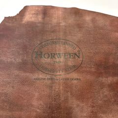 【１点もの】HORWEEN（ホーウィン社） ホースバットストラップ（HORSEBUTT STRIP）床革　ホ―ウィンスタンプあり　※床革です※　250714-G（チョコ）