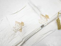 【京松】リサイクル着物 和装小物 帯締め帯揚げセット 礼装用 平組 金糸 帯締 帯揚 kyo7w07-775
