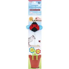 （まとめ）つめみがきdeじゃらし ゆらゆらテントウムシ〔×5セット〕 (猫用玩具)
