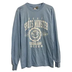 GILDAN 長袖 プリントTシャツ ギルダン S ライトブルー バッグプリント ロンT ロングTシャツ 古着卸 アメリカ仕入 a703-5928