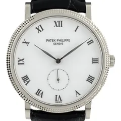 パテックフィリップ PATEK PHILIPPE カラトラバ 3919G-001 腕時計 WG レザー 手巻き ホワイト メンズ 【中古】のサムネイル