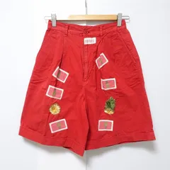 #spc ピンクハウス PINKHOUSE ハーフパンツ 赤 ワッペン パイナップル ロゴ レディース [861646]のサムネイル