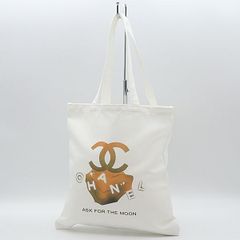 CHANEL ホワイト キャンバス トートバッグ　新品！正規品！ 新品】 CHANEL シャネル ノベルティ キャンバス トートバッグ