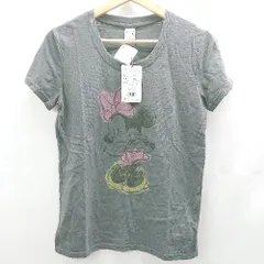 ◇ ⊂ Φ ◎●未使用● MOUSSY ミニー ディズニー コラボ 半袖 Ｔシャツ サイズF チャコールグレー レディース E  【1503050044301】