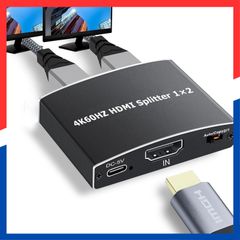 【数量限定】stick|HDTV|DVD|PCなど適用 tv PS5|Xbox|fire RGB/HDR10+/3D対応 複数出力 オーディオ同期 HDCP2.3解除 日本語取説書 同時出力 4K@60Hz 2出力 1入力 HDMIスプリッター 分配器】 2.