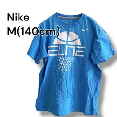 a0971 Tシャツ　半袖　ブルー系　M　140　ナイキ　キッズ　バスケットボール　ロゴ