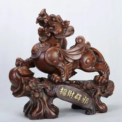 麒麟 オブジェ 置物 樹脂製 厄除け 縁起物 運気アップ 彫刻 開運 幸運 財運 金運 安産祈願 無病息災 子宝 健康運 インテリア リビング オフィス 玄関