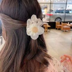 ヘアゴム おしゃれ 2枚 ボリューム 大きめ サテンシュシュ  シンプル 髪飾り