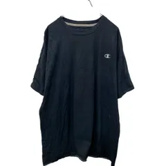 Champion 半袖 ロゴTシャツ 2XL ブラック チャンピオン ビッグサイズ ワンポイントロゴ 古着卸 アメリカ仕入 a704-5522