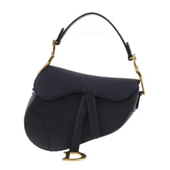 【美品】 Dior （ディオール） ｻﾄﾞﾙﾊﾞｯｸﾞ ﾐﾆ バッグ セカンドバッグ/ポーチ/クラッチ サドル Navy ネイビー leather レザー