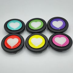 【全６色】ハート ホーンボタン かわいい 社外ステアリングへ クラクション ホーン horn button 警告音