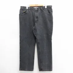 W37/古着 リー Lee ジーンズ メンズ 黒 ブラック デニム 25may27 中古 ボトムス ジーパン Gパン ロング パンツ