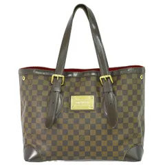 ヴィトン ダミエ ハムステッド GM トート バッグ レザー 茶色 LOUIS VUITTON ルイヴィトン ダミエ ハムステッドGM