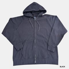 SCREEN STARS ZIP UP PARKA BLACK