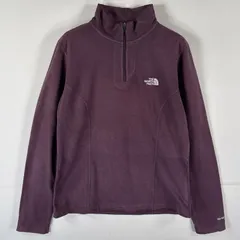 古着 ザ・ノースフェイス THE NORTH FACE フリーストレーナー ハーフジップ ワンポイントロゴ インナー アウトドア M  パープル レディース