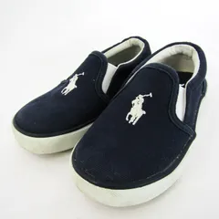 ポロラルフローレン スリッポン ブランド ポニーロゴ シューズ 靴 キッズ 男の子用 14サイズ ネイビー POLO RALPH LAUREN 【中古】のサムネイル