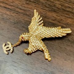 ★お盆期間限定価格★  シャネル CHANEL 01P ココマーク イーグル ブローチ ピンブローチ 鳥 ゴールド VINTAGE ヴィンテージ B7147/T440